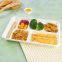 6 Compartment Eco-Friendly Bagasse Disposable For Buffet School Hospital Fast Food Restaurant Lunch Tray