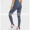 Newest V Cross Waist Sports Yoga Leggings Women Walking Running Crotchless Side Pocket Yoga Tights Gym Fitness Wear Pants