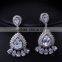 Luxury Drop Shape Tassel Design Cubic Zirconia Setting Fancy Earrings for Party Girls