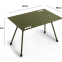 black color light weight camping table with holes