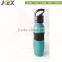 BPA Free plastic water bottle sports bottle with silicone