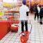 plastic shopping basket with wheels/convenient shopping basket