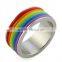 custom wholesale stainless steel colorful ring