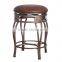 backless swivel bar stool with brown faux leather seat finis iron leather stool manufacture / cheap metal stool with leather top