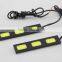 2015 good quality flexible 100%waterproof newest 3*COB led drl universal daytime running light