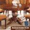 round extendable hand carved dining room furniture sets