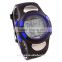 Blue Color LP1365 ABS Case PU digital movement stainless steel Case back Strapless Heart Rate Monitor with Pedometer Watch