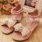 Wholesale Baby Girls Shoes Beige and Pink With Pearl Baby Girls Dress Shoes Kids Sandals