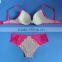 Free shipping zebra line decorative sweet girl bra underwear