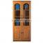 bookshelf 2 doors coffee color bookcase