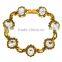 2016 New Design Metal Regula Beads Vintage Bracelets & Bangles Fashion Temperament Blue Crystal Bracelets