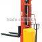 Hydraulic manual hand stacker with push pull attachement