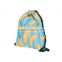 New Design 3D Printed Banana Custom Produce Blue Drawstring Bag