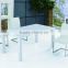 good quality white high glossy & glass dining table