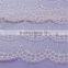 White swiss polyester cotton guipure lace trim for wedding dress