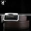 Genuine fashion handcrafted leather double pin belt buckle belt