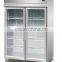 Commercial Two Glass Door Display Refrigerator, Beverage Showcase freezer