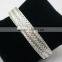 Silver Twisted Stainless Steel Braided Cuff Bangle Bracelet