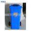 street galvanized steel waste containers wheels