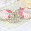 fashionable leaves shape alloy enamel crystal barrette