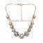 Top fashion flower crystal statement necklace 2015 new arrival