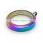 30mm Stainless Steel Magnetic Plain Rainbow Color Lockets Floating Glass Lockets