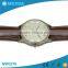 Fashion Japan Movt Stainless Steel Back Browngenuine Leather Quartz Watch