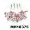 fashion bridal double crystal flower hair comb