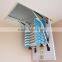 2016 new 4 step with side safety rails aluminum rungs retractable loft ladder