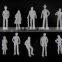 artificial model human white figure, scale models figure, model white resin figure for 1/50