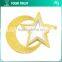Gold Metallic Lightning 15.5 Centimeter Iron-on Custom Applique Embroidery Patches