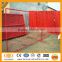 Red PVC coated temporary construction fence panels