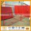 Red PVC coated temporary construction fence panels