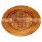 round rattan basket tray
