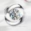 Factory Wholesale S925 Silver 3A cubic zirconia Stud Earrings Fashion Rotating Earrings Anti allergy
