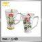 gold rim custom wholesale ceramic thermo mug for kid