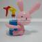 pink inflatable rabbit animal toy,cute inflatable hugging rabbit