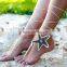 Girl's Barefoot Anklet Crochet Cotton Ankle Chain Sandal Bracelet Foot Jewelry