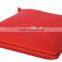 Red polar fleece blanket for airline travel in a zipper bag easy for carry