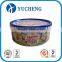large food grade metal round tin box with customed printing