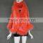 UK brands women wholesale orange cashmere and raccoon fur trim cape