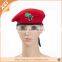 Leather bags, embroidered wool military beret