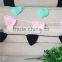 hand made colorful triangle crochet halloween banner