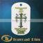 hot sale shape colour printing custom dog tag with chain