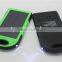 Hot!!Rubber solar portable phone battery 5000mah,outdoor using tool solar power bank for digital devices