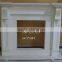 simple design beige limestone made cheap fireplace mantel