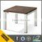 Liansheng Simple Design Square Office tea table center table with aluminum legs