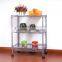 RH-HZM35-06014 Movable Three Layers Metal Wire Shelf Wire Shelving Rack 550*330*850mm Commodity Shelf Wire Mesh Cart