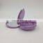 Round cosmetic pressed powder compact