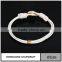 Adjustable style stainless steel material leather cord bracelet